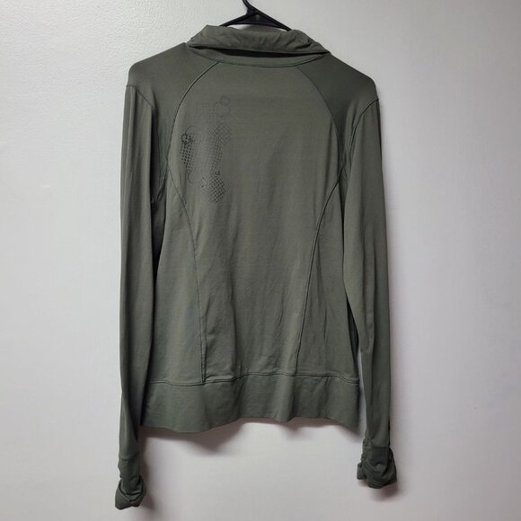 Lole Athletic Jacket Full Zip Womens XL Green Zipper Pocket Long Sleeve Active - Picture 2 of 10